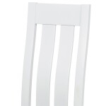 Jídelní židle, masiv buk, barva bílá, látkový hnědý potah