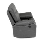 TV a relaxační křeslo s elektrickým ovládáním, potah šedá látka v dekoru vintage, 1 motor 240V