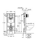GROHE - Rapid SL Předstěnová instalace s nádržkou pro závěsné WC, tlačítko Skate Air, alpská bílá 38839000