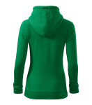 Trendy Zipper mikina dámská středně zelená M