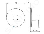 HANSA - Electra Termostatická elektronická umyvadlová baterie, bateriové napájení, Bluetooth, matná černá 9210221933