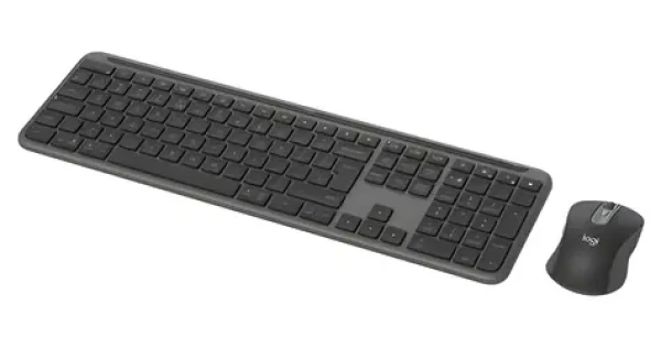 Logitech MK950 Signature Slim Graphite / Klávesnice + myš / 2,4 GHz / USB nanopřijímač (920-012490)