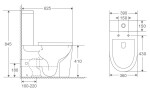 HOPA - Kombi WC ROBUSTO TORNADO s FLAT sedátkem Soft-close OLKLT2149AUQ1