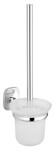 AQUALINE - RUMBA WC štětka závěsná, mléčné sklo, chrom RB108