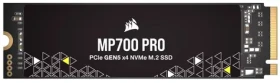 Corsair MP700 Pro 1TB / M.2 2280 / PCIe Gen5 / čtení: 11700MBps / zápis: 9600MBps / MTBF: 1.6mh (CSSD-F1000GBMP700PNH)