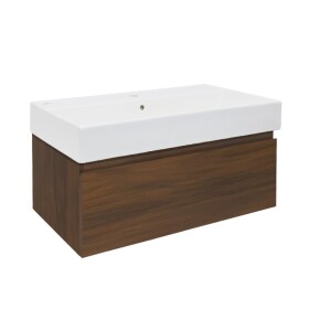 Koupelnová skříňka s umyvadlem SAT B-Way 80x30x45 cm ořech mat BWAY80NUTU2 BWAY80NUTU2