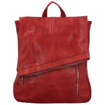 Trendy dámský koženkový kabelko-batůžek Alphonse, červený