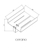CERANO - Walk-in polička s drážkou na sklo sprchového koutu - 6-10 mm - chrom - 25x11,7 CER-664627