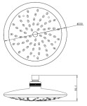 NOVASERVIS - Pevná sprcha průměr 200 mm chrom RUP/137,0