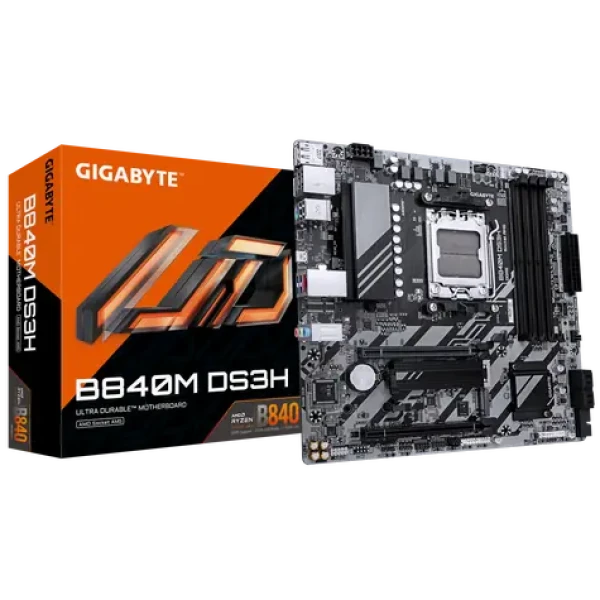 GIGABYTE B840M DS3H / B840M / AM5 / 4x DDR5 / PCIEx16 / 2.5 GLAN / mATX (B840M D2H)