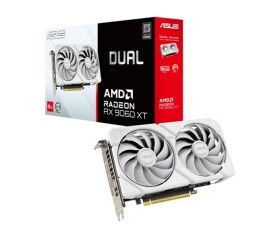 ASUS VGA AMD Radeon RX 9060 XT DUAL 16GB WHITE, RX 9060 XT, 16GB GDDR6, 2xDP, 1xHDMI EDF_1887741