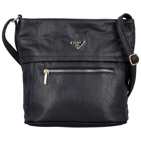 Stylová dámská koženková crossbody kabelka Isména, tmavě modrá