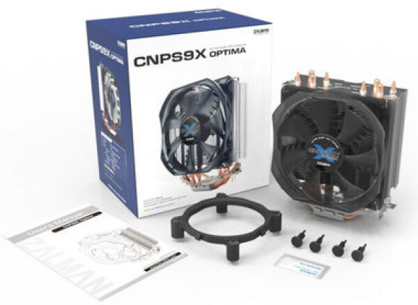 Zalman CNPS9X Optima / 120mm bílá LED / 26dB @ 1500RPM / 4-pin PWM / hliník měď / Intel (CNPS9X Optima)