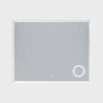 Erga Luna, LED zrcadlo 100x80cm s kosmetickým zrcadlem 3x zvětšení, 2760 lm, 6500K, přední/zadní osvětlení, ERG-V01-124-1080-00