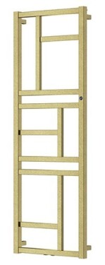 Instalprojekt - Koupelnový radiátor MONDRIAN zlatá barva - Barva - Zlatá, Doporučená topná tyč (W) - 600, Rozměr A - 60, Rozměr C - 145, Skutečný rozměr radiátoru (v mm) - 600 x 1440 mm, Typ připojení - Středové 50 mm RADMON601484SP