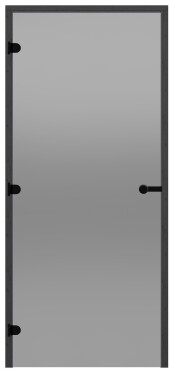Dveře do sauny HARVIA 9x21, šedé 890x2090 mm, borovice, černý rám CD92102BLL