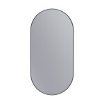 Erga Oval, oválné zrcadlo 50x100cm, černý rám, ERG-V01-OVAL-5010-BK