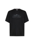 Pánské merino triko krátký rukáv ICEBREAKER Mens Merino 150 Tech Lite SS Rlxd T ibHeritage, Black velikost: XXL