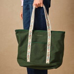 Rifle Paper Co. Nákupní taška Carry All Garden Study, zelená barva, textil