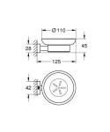 GROHE - Essentials Cube Mýdlenka s držákem, chrom 40754001