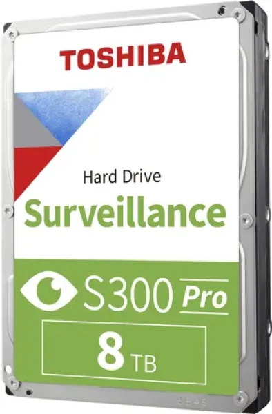 Toshiba S300 Pro Surveillance 8TB / 3.5" / 7 200 rpm / 512MB cache / SATA III / Interní / Bulk (MD10ADA800V)