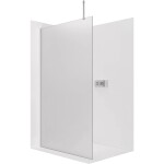 CERANO Sprchová zástěna Walk-in Onyx Top Cube L/P - 8 mm - hranatá vzpěra - chrom, mléčné sklo - 30x200 cm