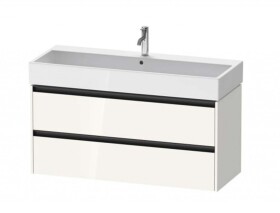 DURAVIT - Ketho.2 Umyvadlová skříňka 55x118x46 cm, 2 zásuvky, lesklá bílá K25279022220000