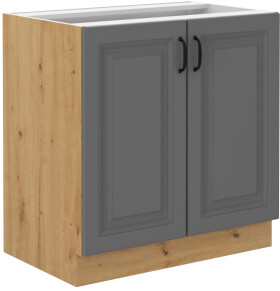 Spodní skříňka Stilo 80 D 2F BB Barva korpusu: Dub artisan, Barva dvířek: Dust Grey