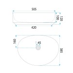 REA - Umyvadlo na desku Joana 50x38 REA-U6370