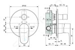 IDEAL STANDARD - Cerafine O Baterie pod omítku, pro 2 spotřebiče, s tělesem, chrom A7193AA