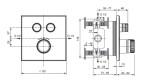 IDEAL STANDARD - CeraTherm Navigo Termostatická sprchová baterie pod omítku pro 2 spotřebiče, Magnetic Grey A7302A5