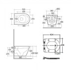 KLUDI - Resa R Závěsné WC, Rimless, Spiralflush, lesklá bílá 23WCW0243