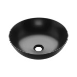 INVENA - Umyvadlo na desku DOKOS 39,5 cm, černá pololesk CE-19-005-C