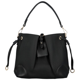 Módní dámská koženková kabelka na rameno Linna, černá