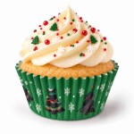 Dortisimo Košíčky na muffiny zelené s vánočními motivy (100 ks)