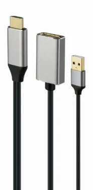 Rozbaleno - Gembird adaptér HDMI (M) na DisplayPort (F) 0.10m / aktivní / rozbaleno (A-HDMIM-DPF-02..Rozbaleno)