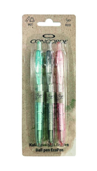 Kuličkové pero CONCORDE EcoPen 0,5mm - 3ks