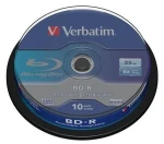 Verbatim Blu-ray BD-R 10 ks / Blu-ray médium / 25 GB / 6x / Vřeteno (43742)