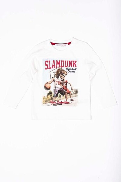 Tričko chlapecké s dlouhým rukávem, Minoti, EAST 7, bílá - 68/80 | 6-12m
