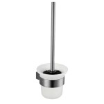 Kielle - Vega WC štětka nástěnná s držákem, matné sklo/gun grey 40518027