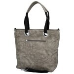 Trendy dámská koženková kabelka na rameno Priscila, šedá