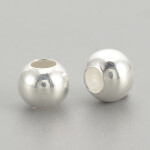 Korálek ze stříbra - 2 x 2,5 mm - 1 ks