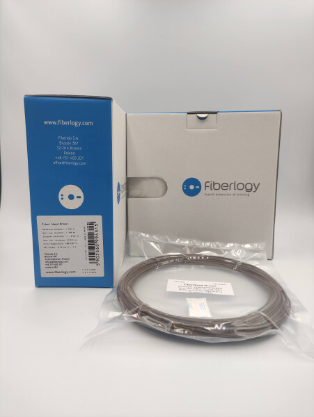 VZOREK 20 METRŮ - WOOD filament hnědý 1,75 mm Fiberlogy