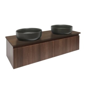 Koupelnová skříňka s krycí deskou SAT Evolution 118x30x44,8 cm ořech mat SATEVO120NAD SATEVO120NAD