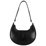 Luxusní dámská kožená kabelka na rameno Delami Vera Pelle Lanny, černá