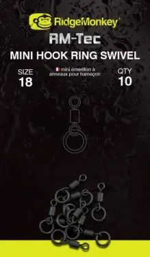 RidgeMonkey Obratlík Connexion Mini Hook Ring Swivel 10ks (RMT097)