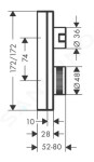 AXOR - Edge Termostatická baterie pod omítku pro 2 spotřebiče, chrom/diamantový brus 46761000