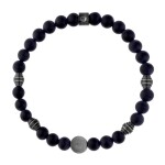 Korálkový náramek Domenico - 6 mm Onyx, Černá 21 cm