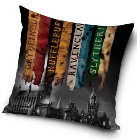 Dětský polštářek Harry Potter Vlajky Kolejí