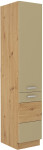 Vysoká potravinová skříňka Artisan 40 DK-210 2F Barva korpusu: Dub artisan, Barva dvířek: Krémový lesk